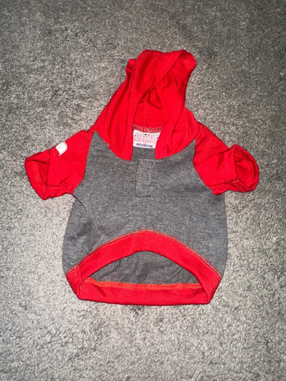 Texas Rangers Pet Hoodie - Gray and Red
